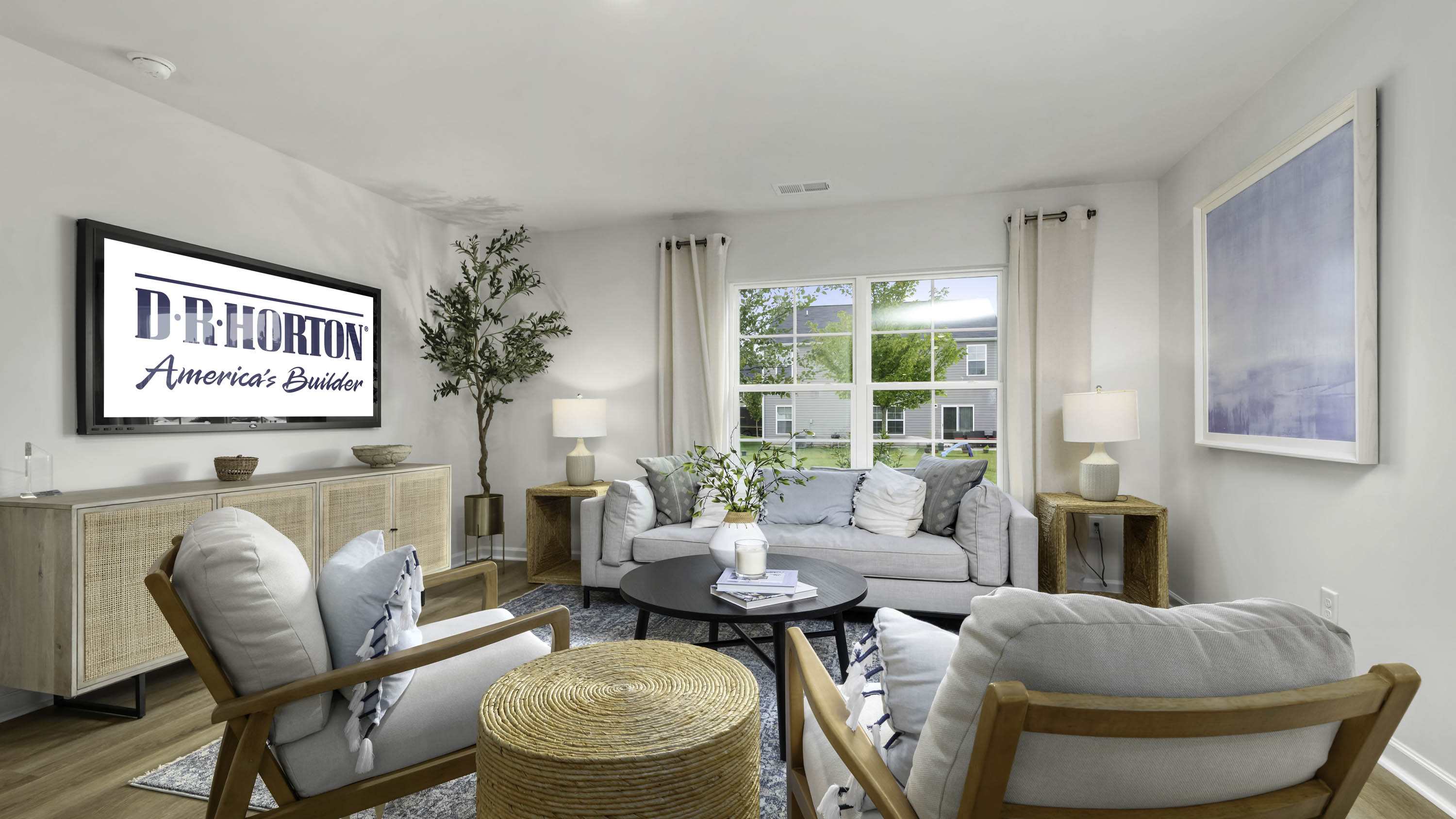 living room with window