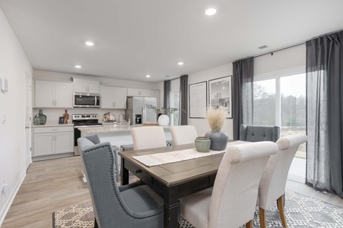 dining area with sliding glass doors