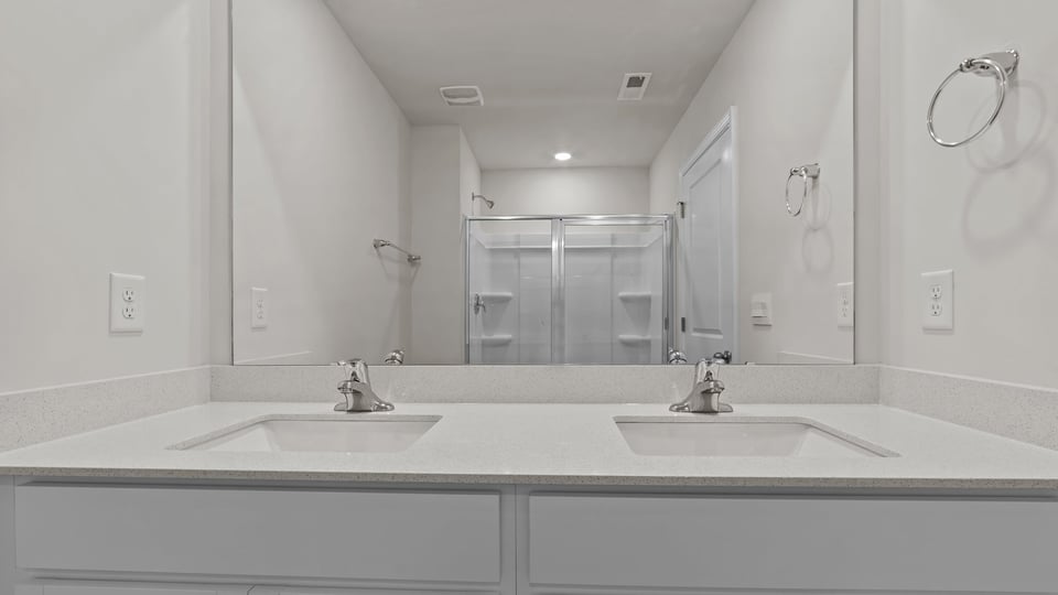 primary bathroom dual sinks