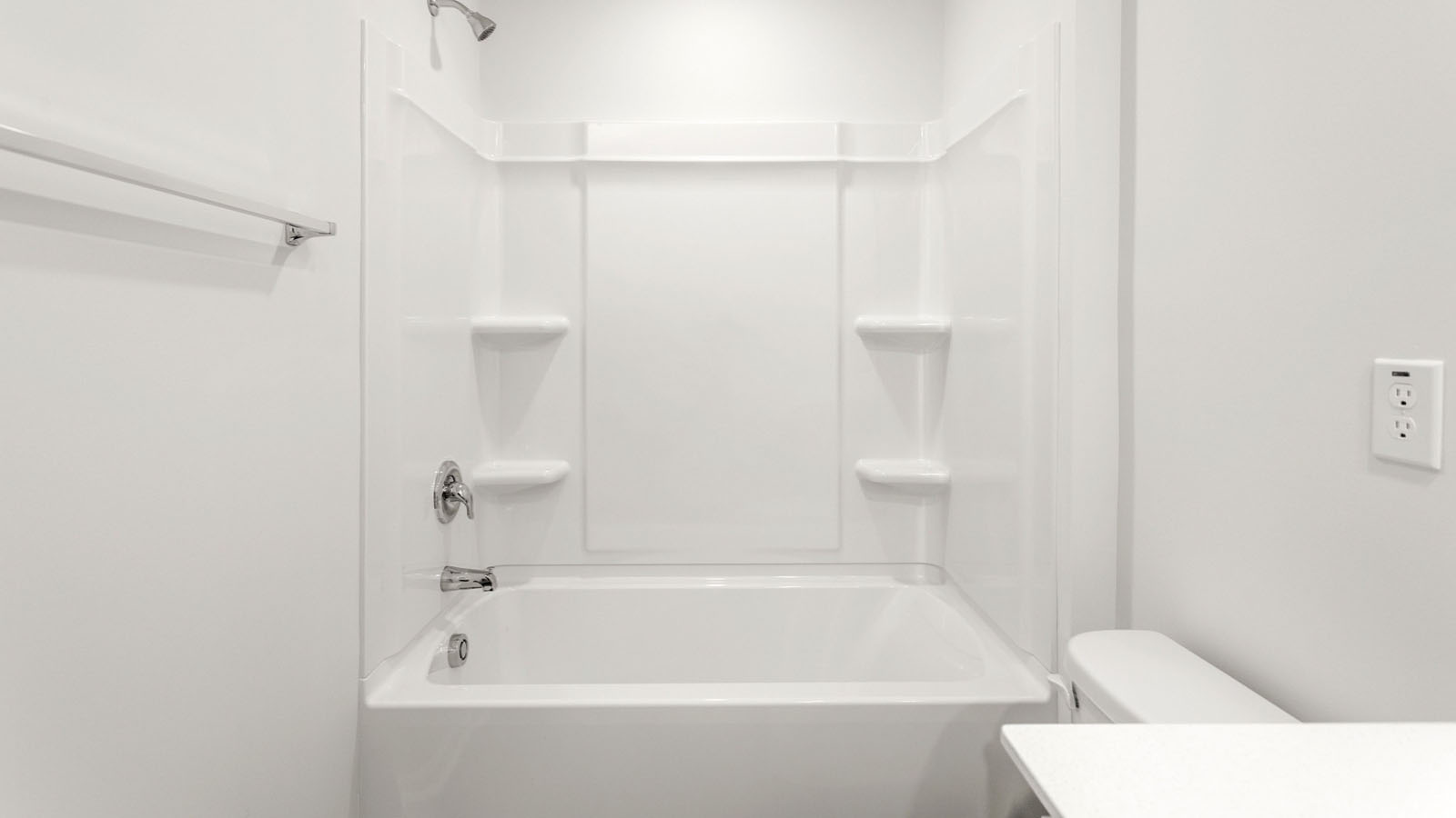 bathroom with tub shower combo