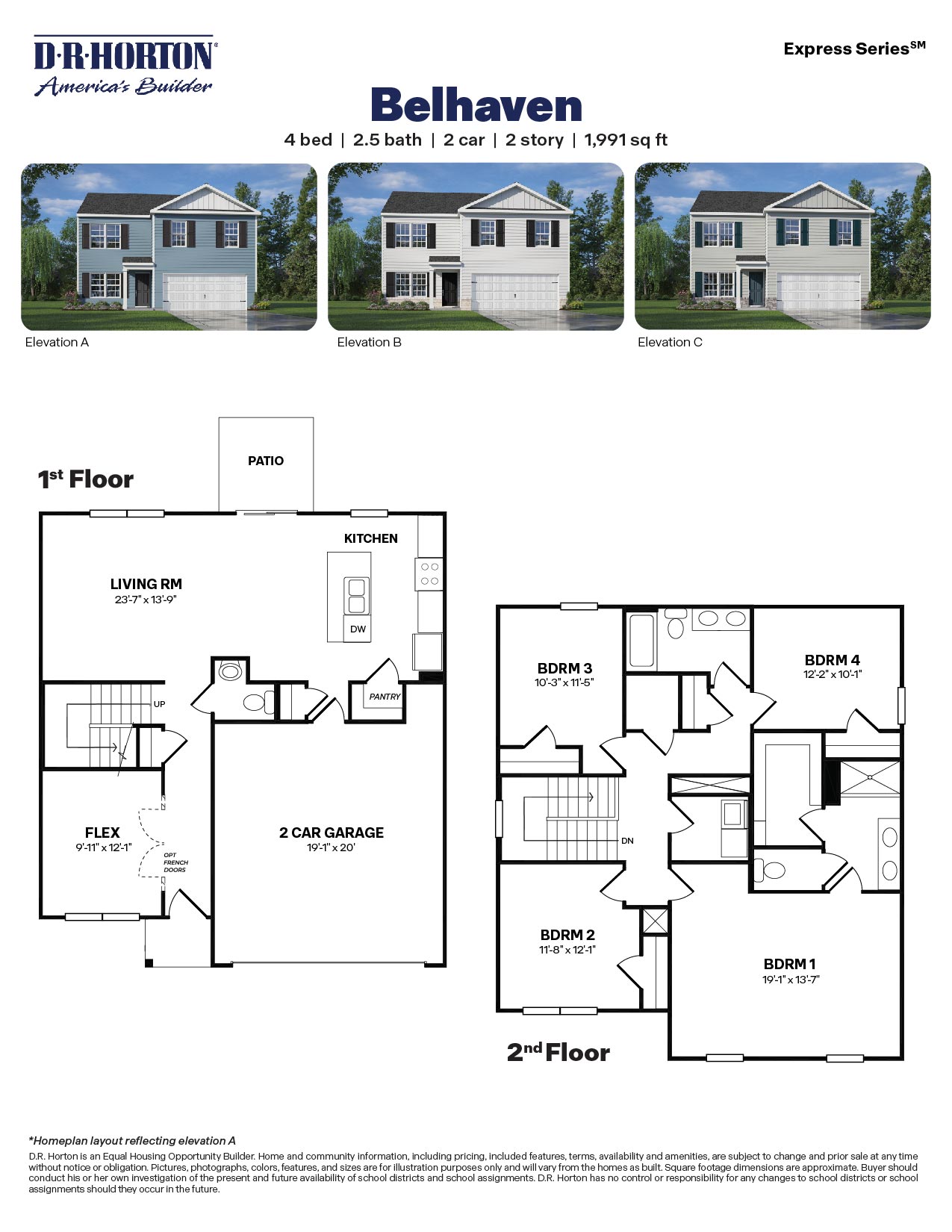 Belhaven floorplans