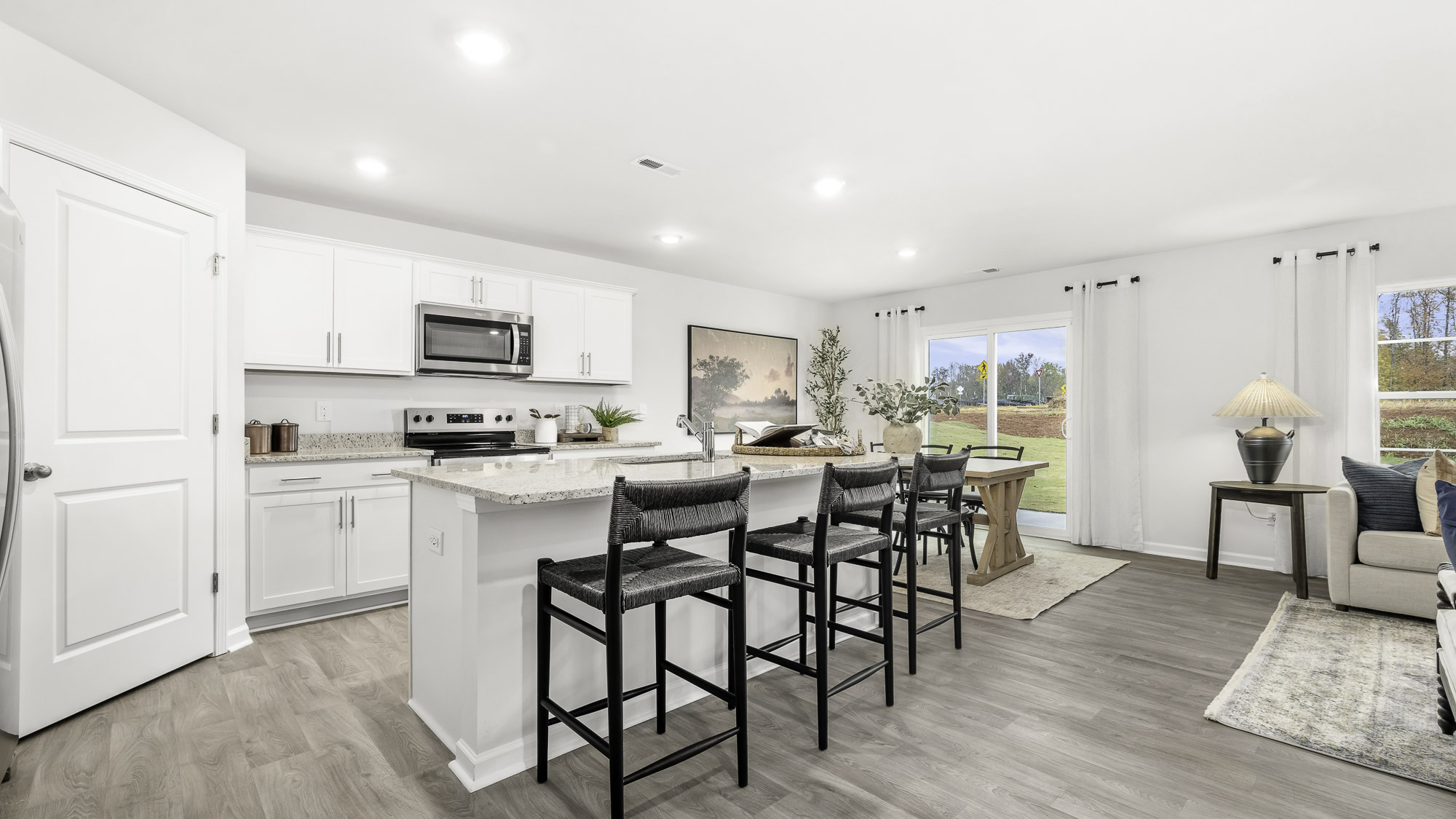 side view of kitchen
