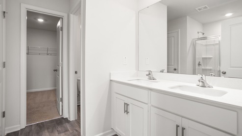 dual sinks in bathroom