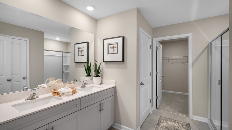 main bathroom with walk-in shower