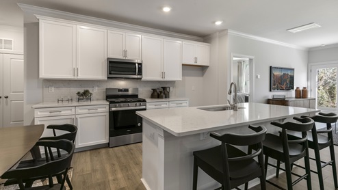 kitchen with large island