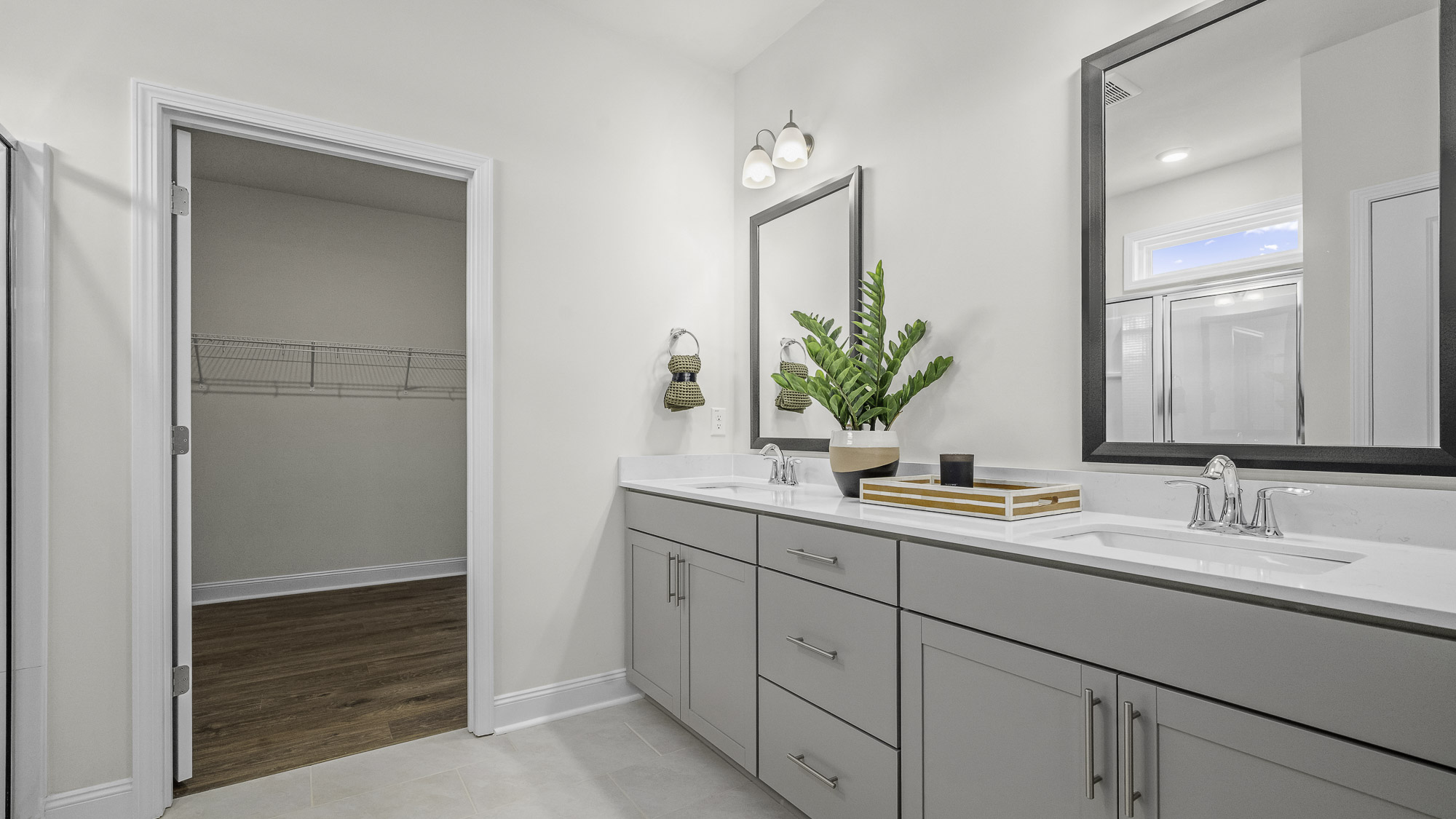 main bathroom with dual sink