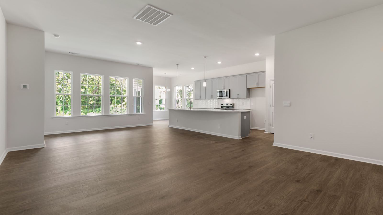 living room and kitchen