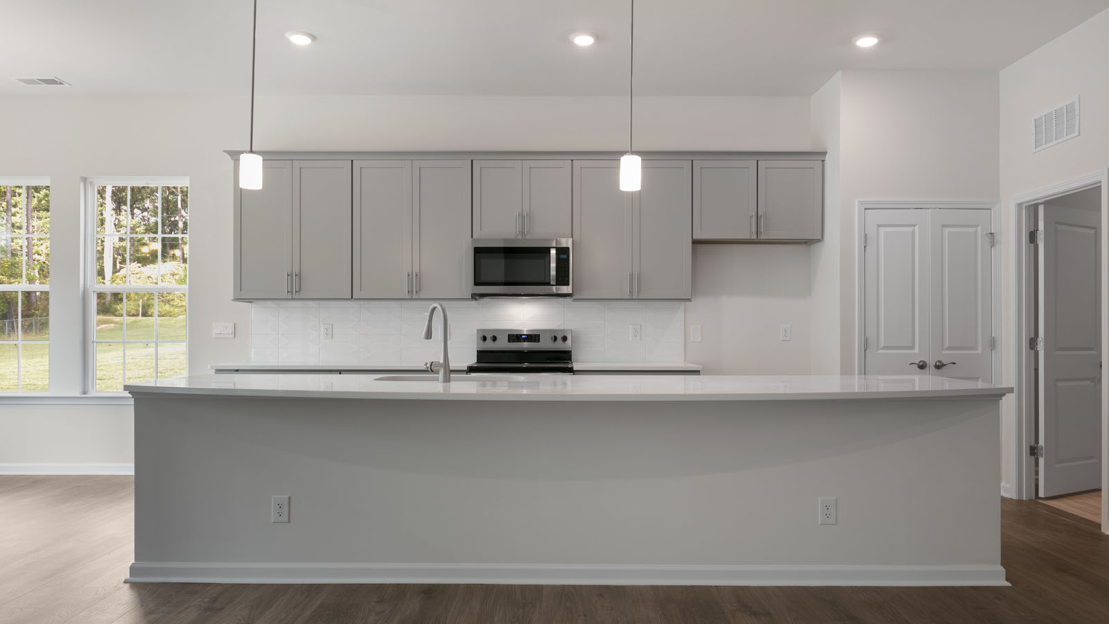 kitchen with cabinets