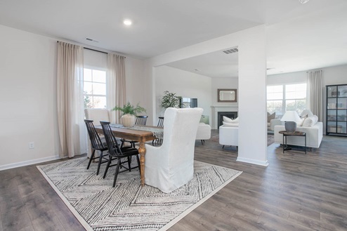foyer with revwood floors