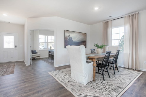 foyer with revwood floors