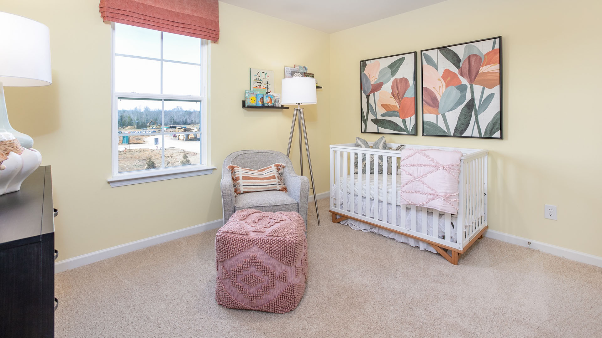 bedroom with carpet and natural light