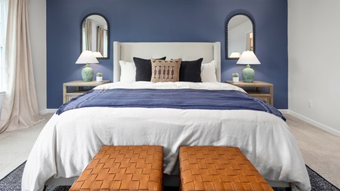 bedroom with carpet and ample light