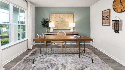 Study with french doors and ample light
