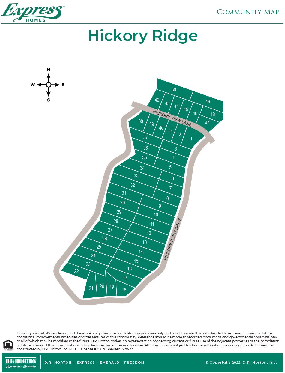 New Homes in Hickory Ridge Lexington, NC D.R. Horton