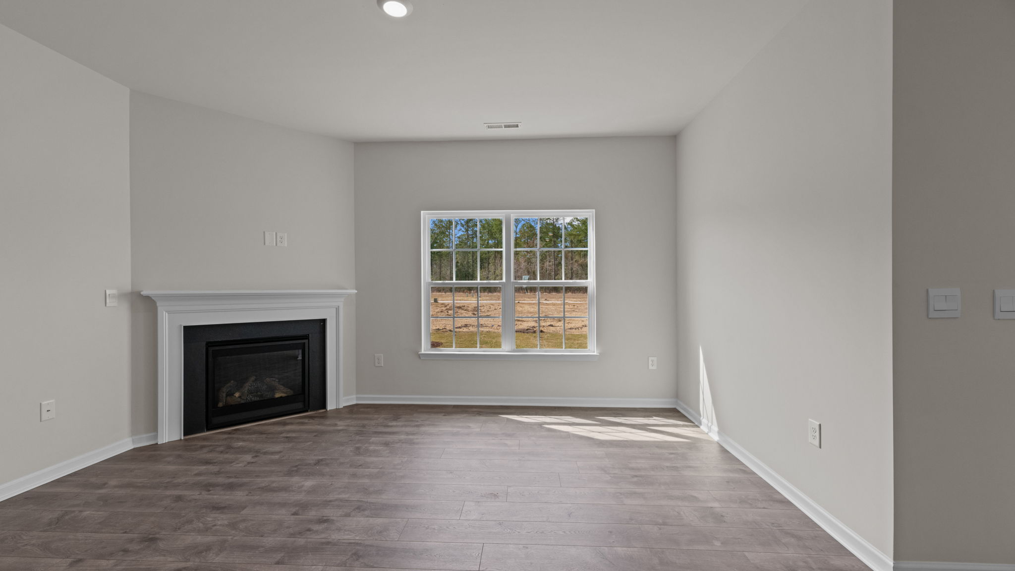 living room with fireplace