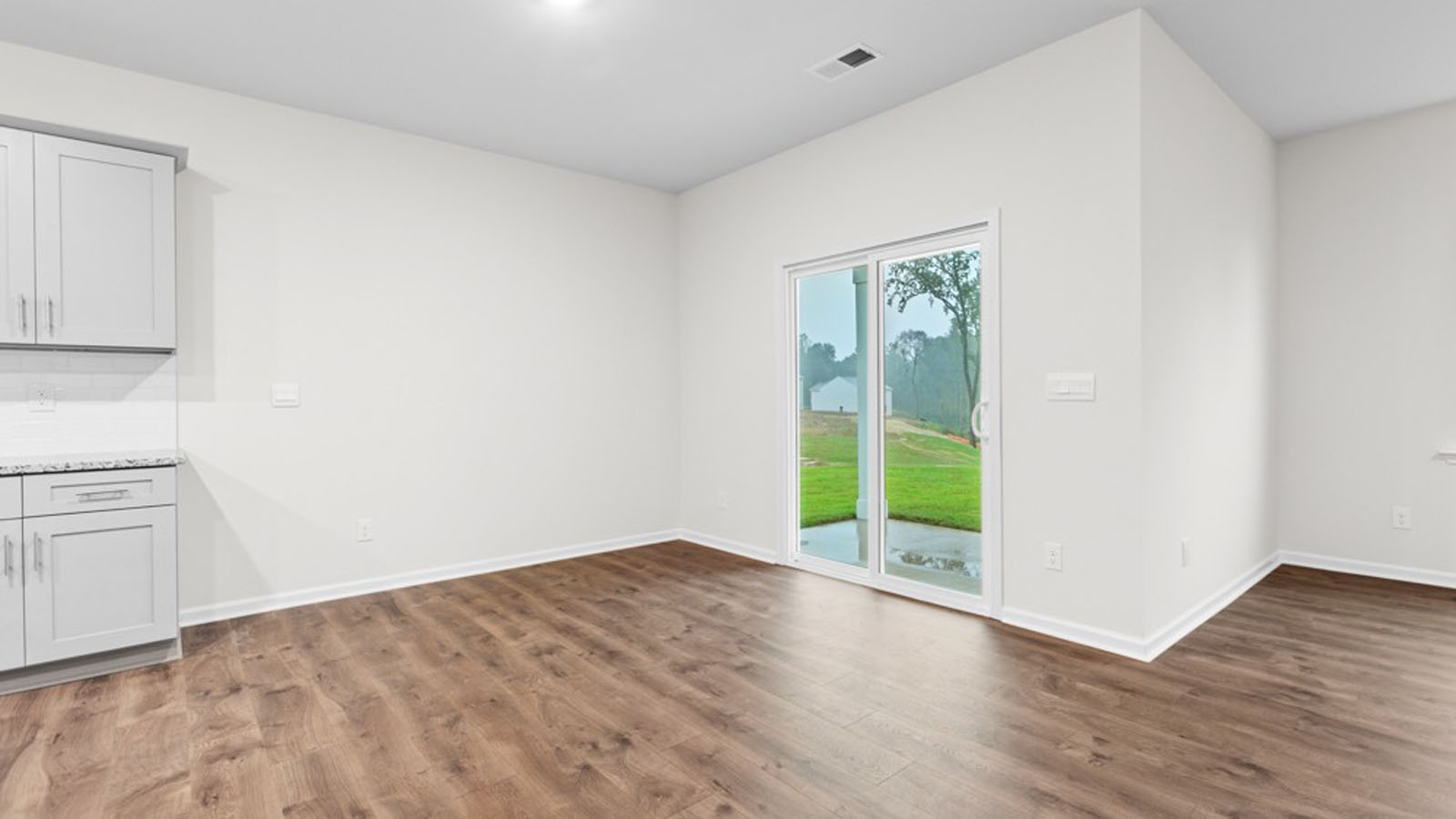 dining area with patio door