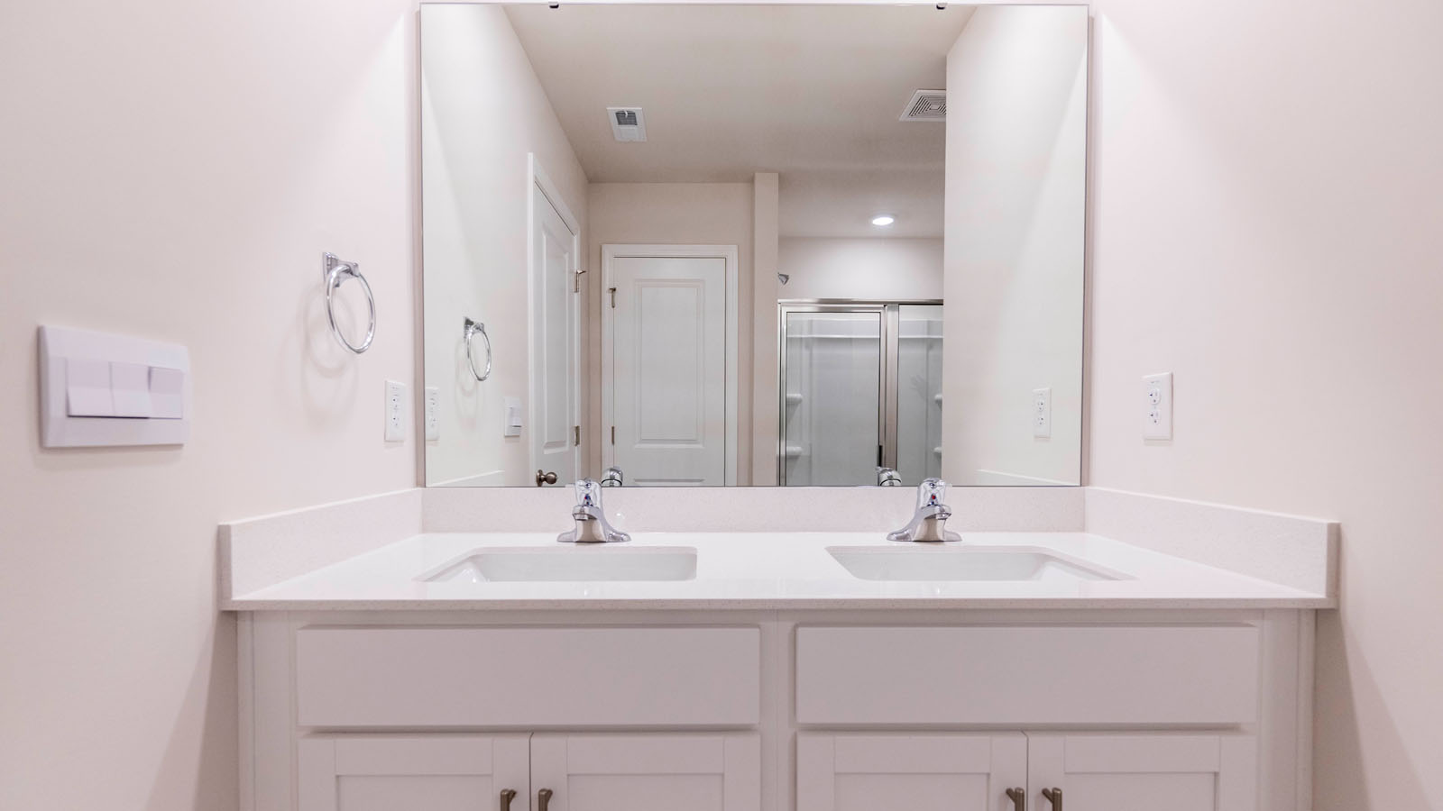 main bathroom with dual sink