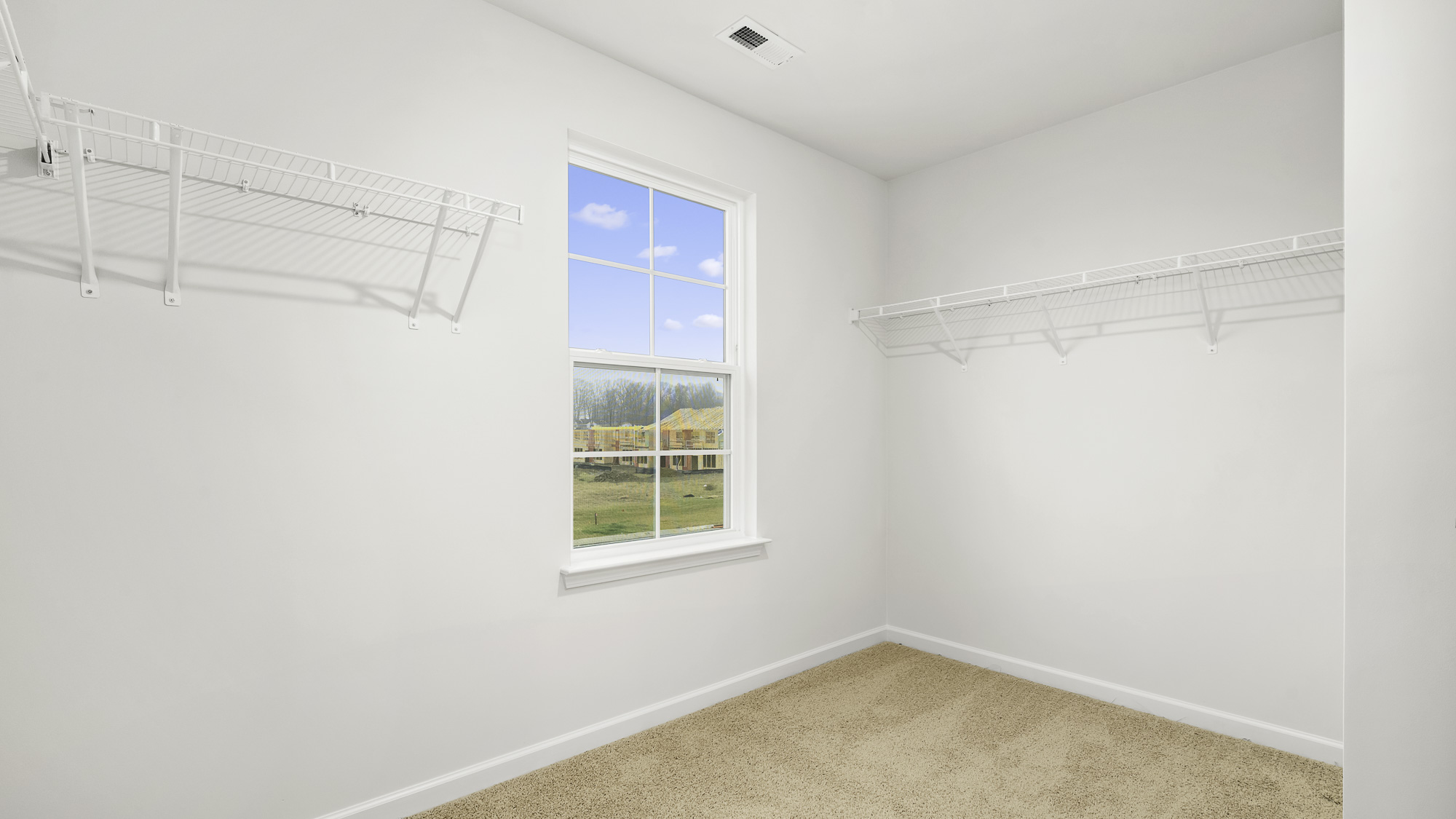 walk in closet with window