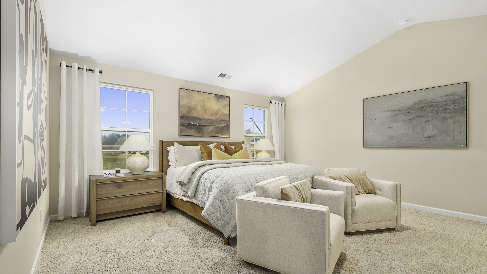 primary bedroom with carpet