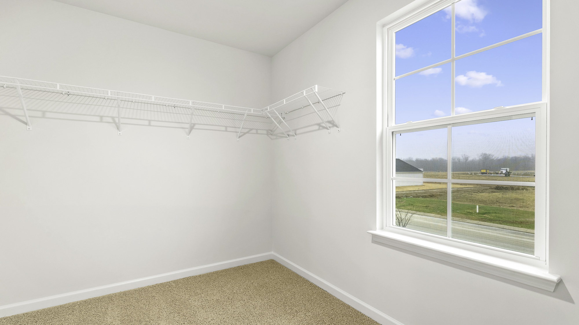 walk in closet with window