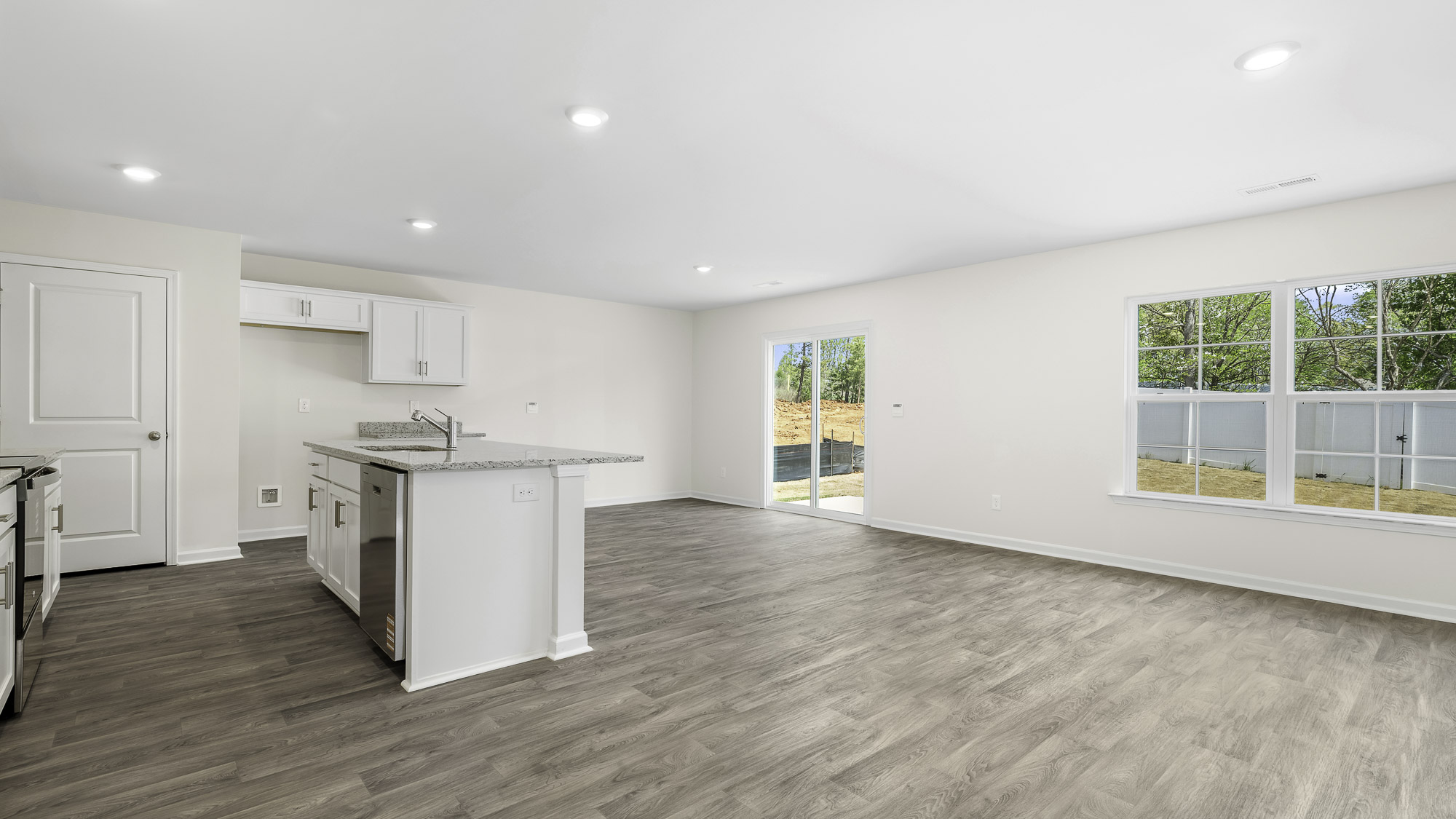 side view of kitchen