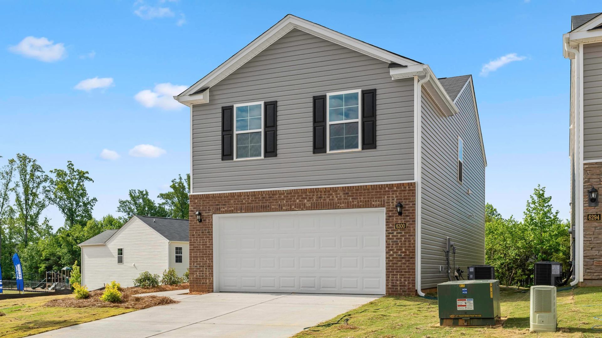 exterior of model home