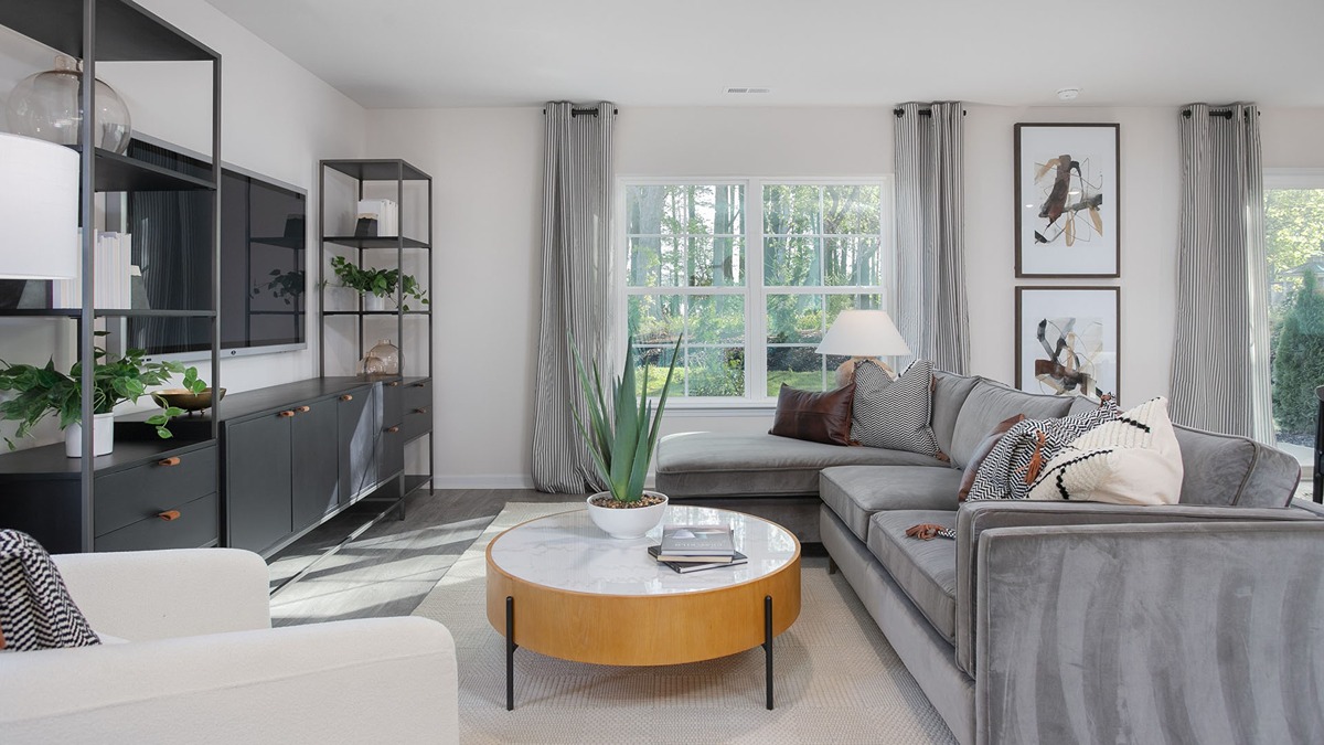 living room with lvp