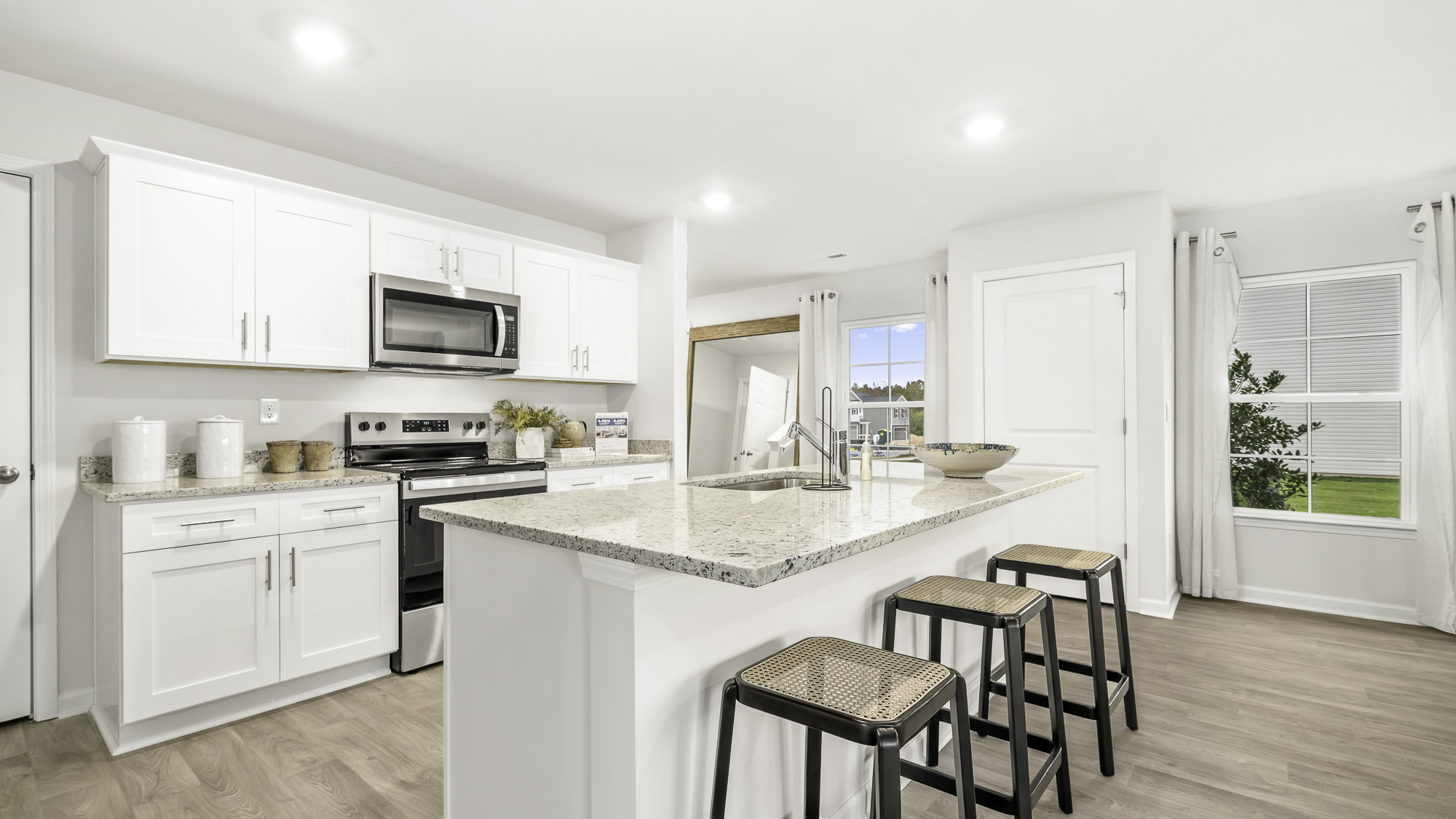 side view of kitchen