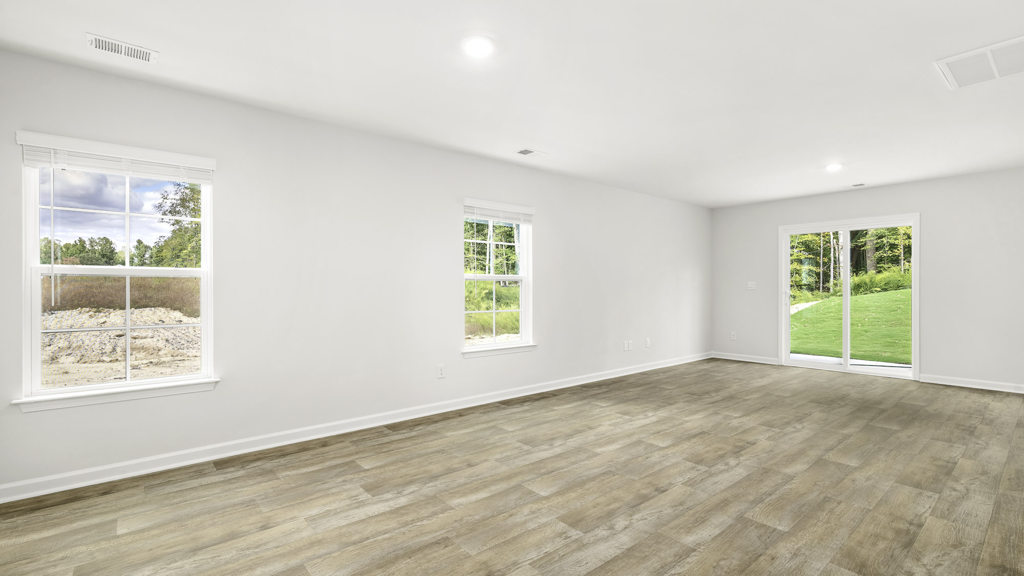 living area and dining area