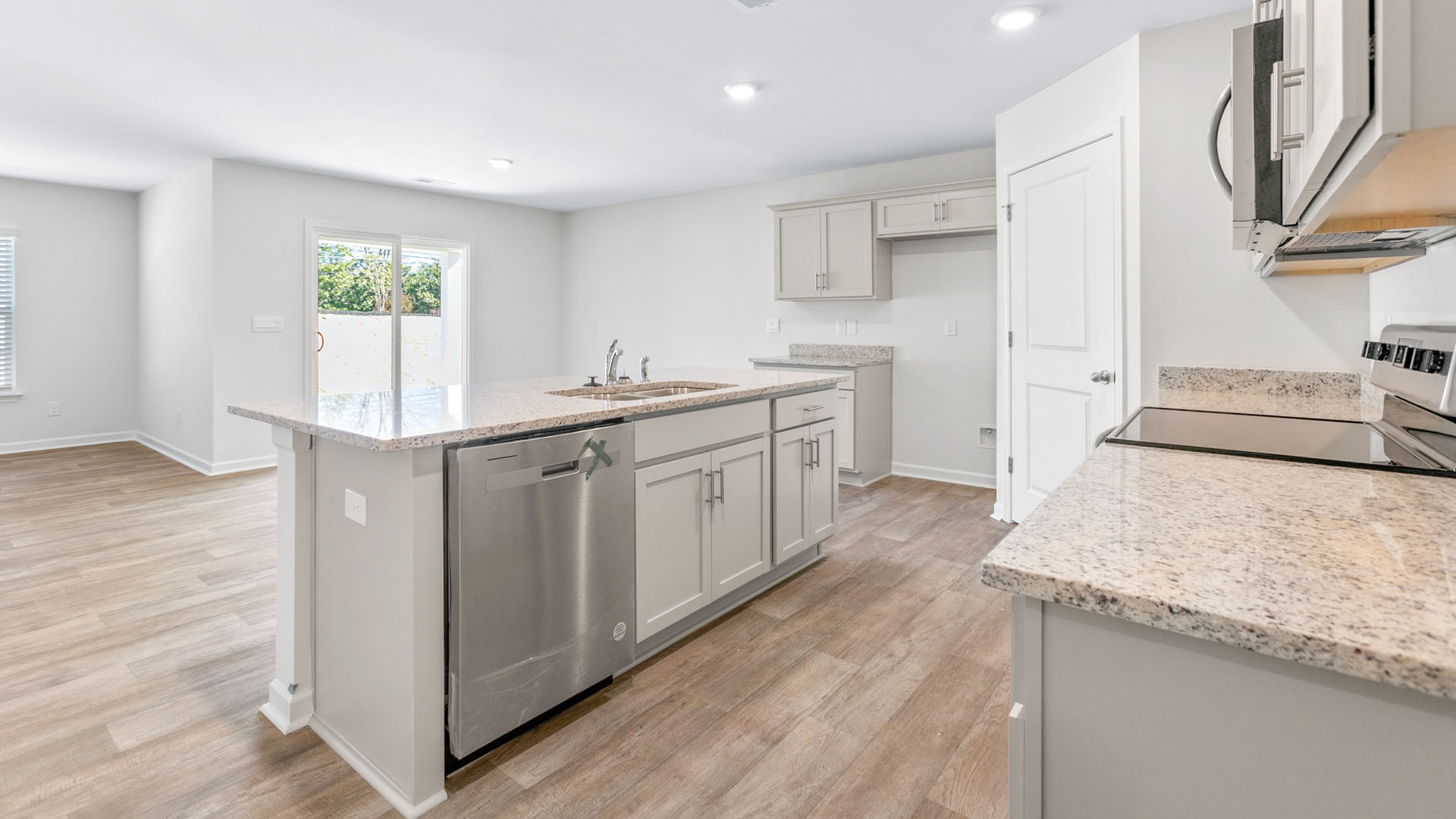 kitchen with large island