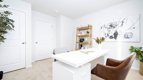 Office thats in a bedroom