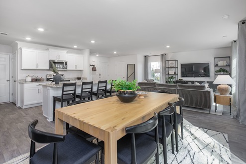 dining area with sliding glass doors