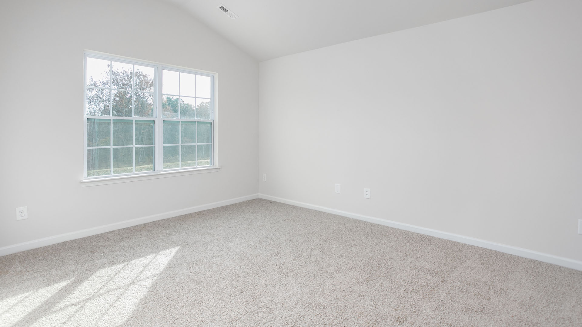 bedroom with carpet and natural light