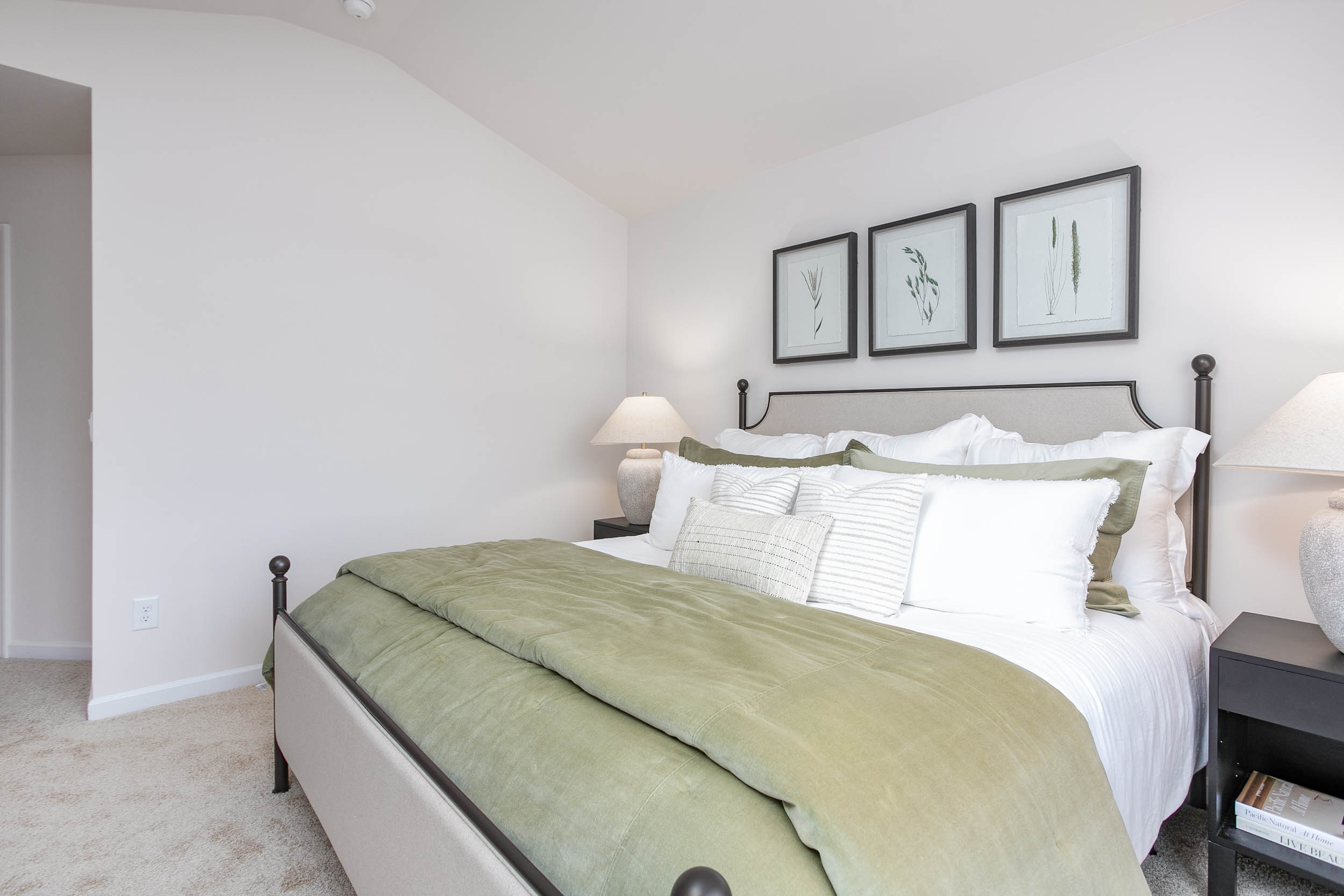 bedroom with carpet and natural light