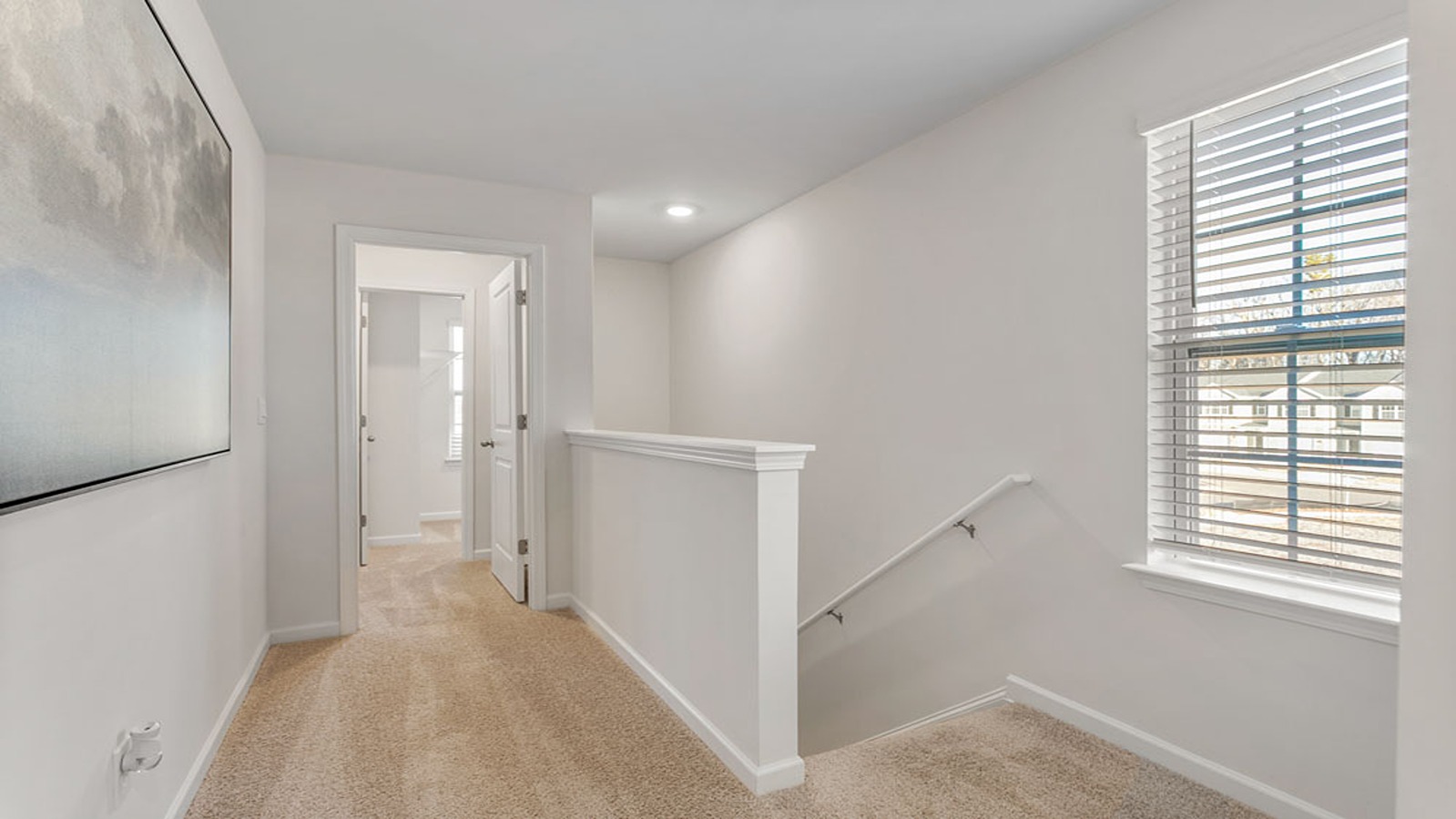 view of landing at the top of the stairs