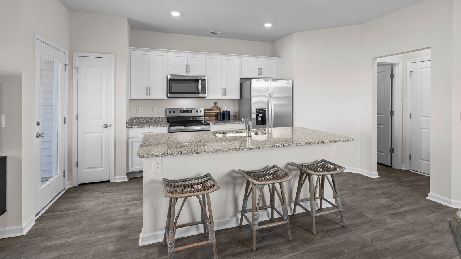 kitchen shot with a large island