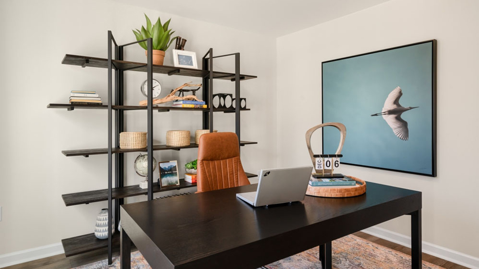 Home Office with windows