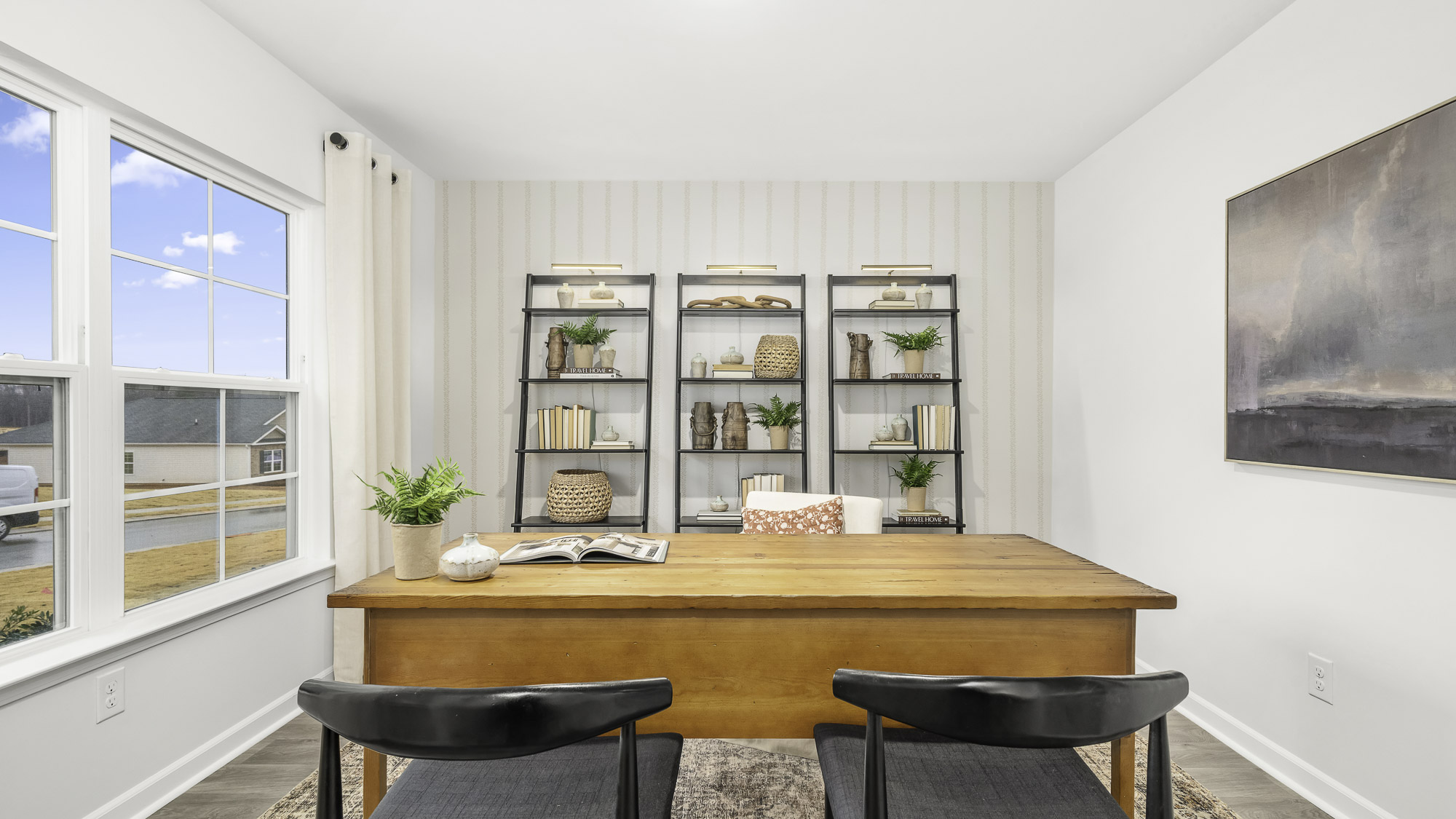 Office located at the front of the home