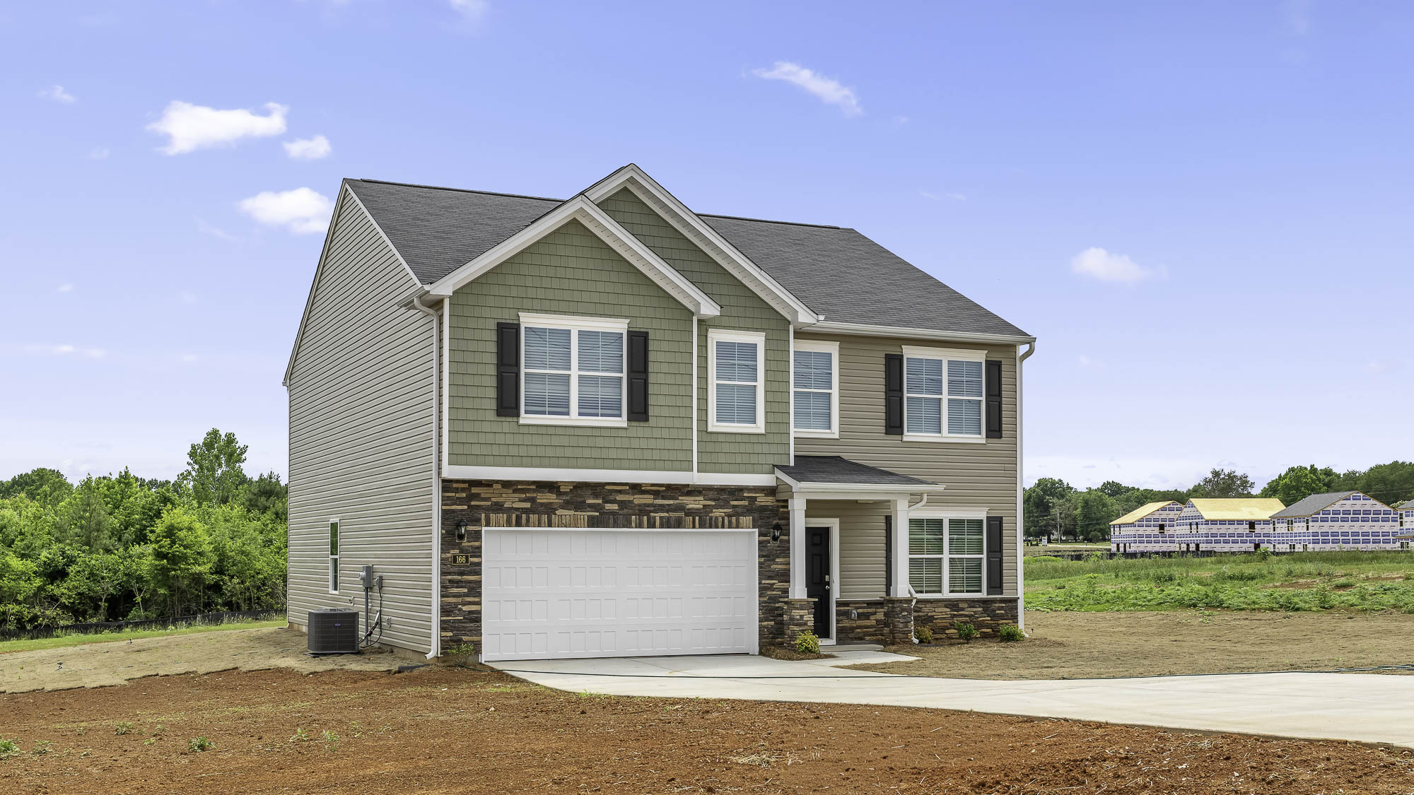 The Hanover featured at Brookhaven offers a 2 story 2 car garage 5 bedrooms 3 bathroom single family home