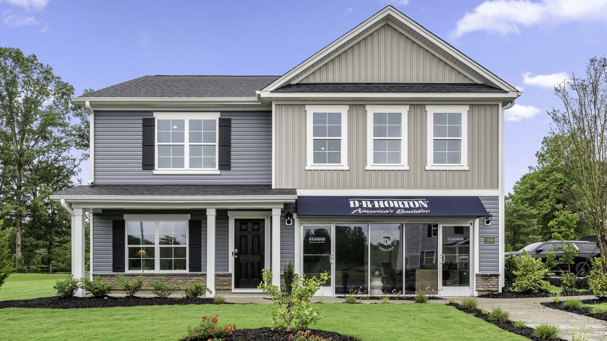 outside of model home