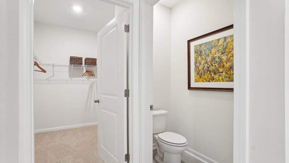 main bathroom with walk-in closet
