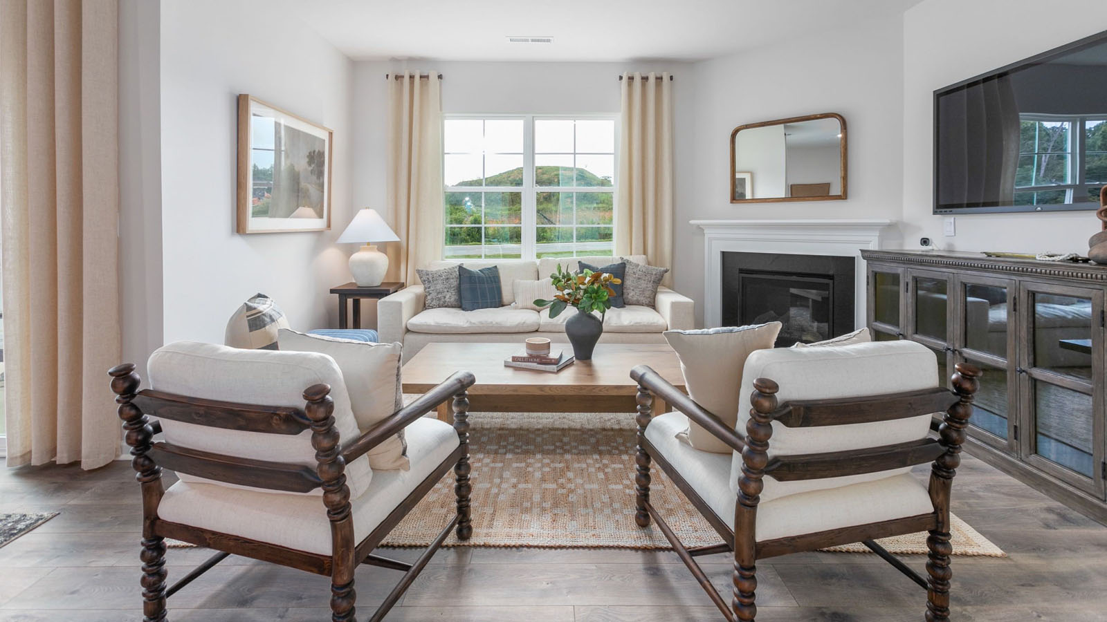 living room with window