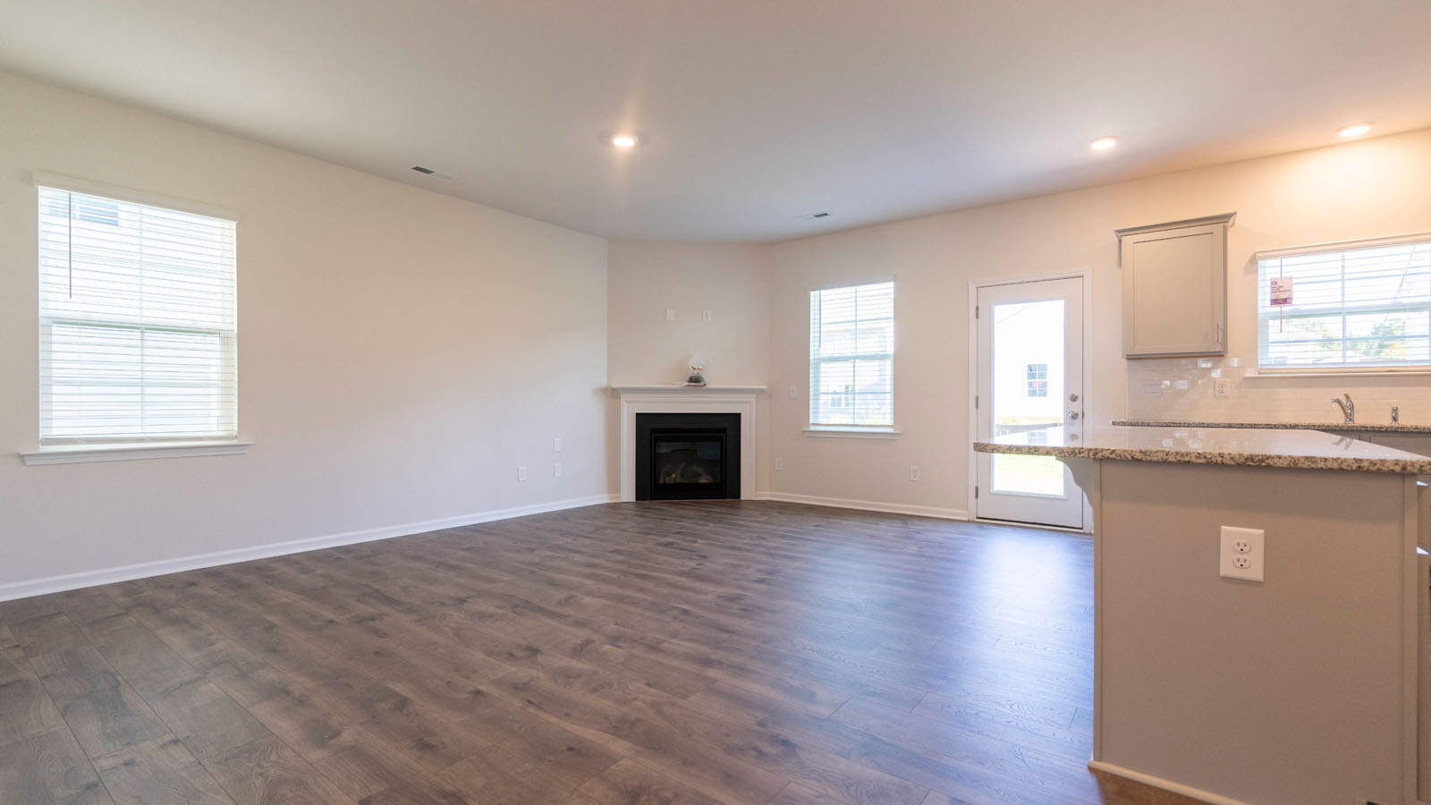 living room with fireplace