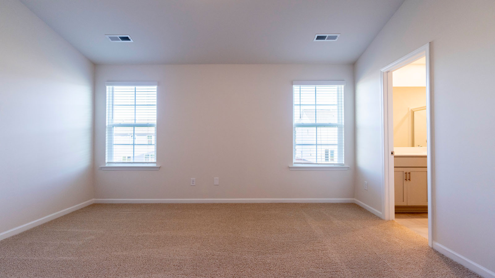 bedroom with two windows