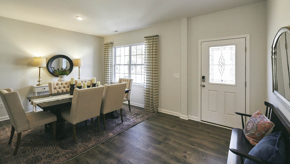 foyer with revwood floor