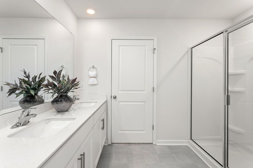 Primary bathroom with walk in shower