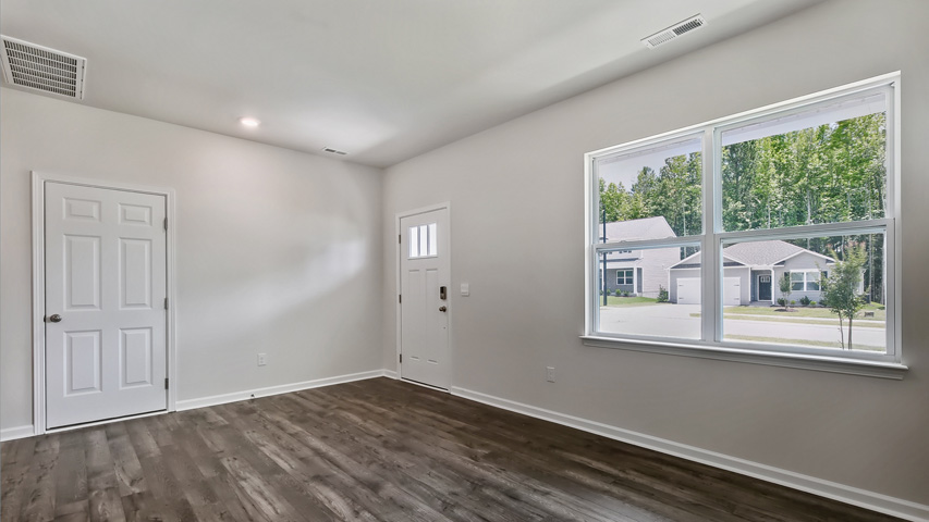 dining room with revwood flooring