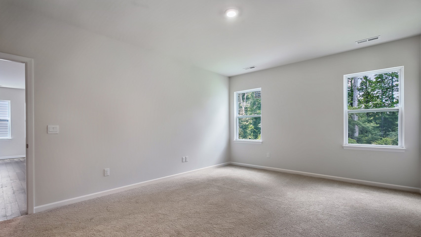 bedroom with carpet and 2 windows