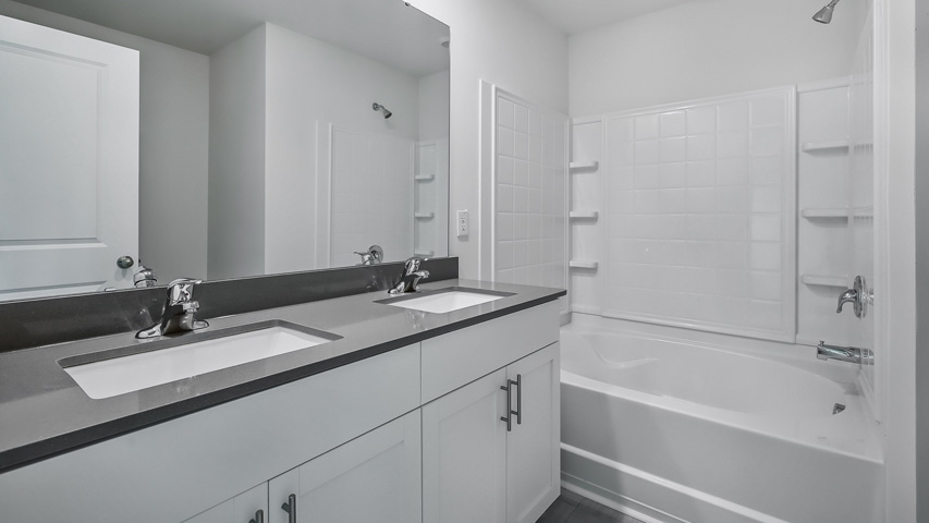 Bathroom with dual sinks