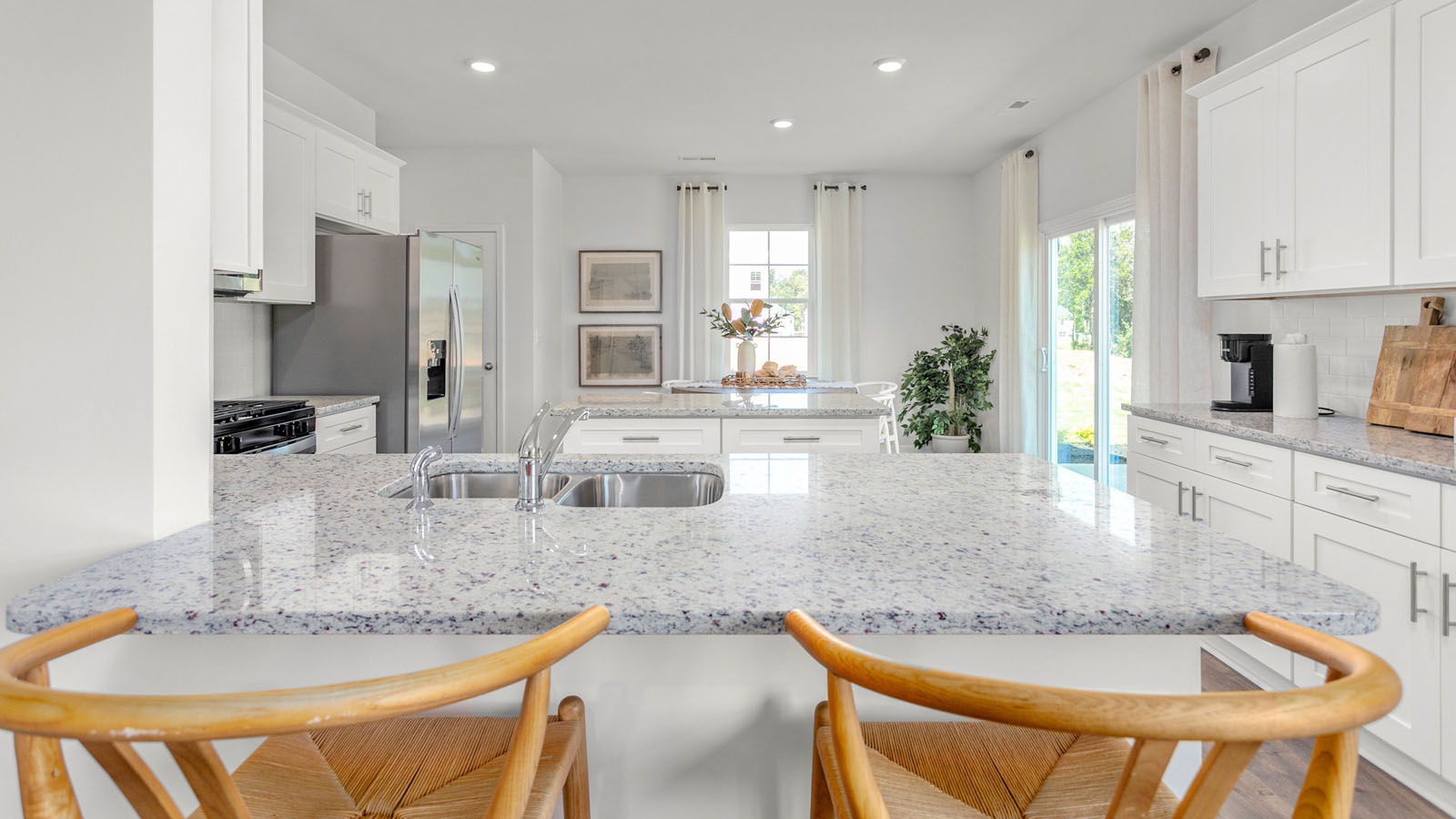 kitchen with granite countertops
